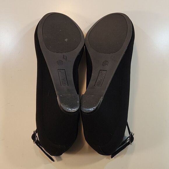 NICOLE NUBUCK FAUX SUEDE WOMEN"S ROUND TOE WEDGE HEEL SHOE - Picture 9 of 14